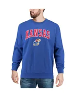 Colosseum Men's Kansas Jayhawks Arch & Logo Crew Neck Sweatshirt