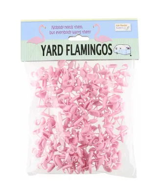 Yard Flamingo Miniatures Novelty Toy Set, 100 Pieces