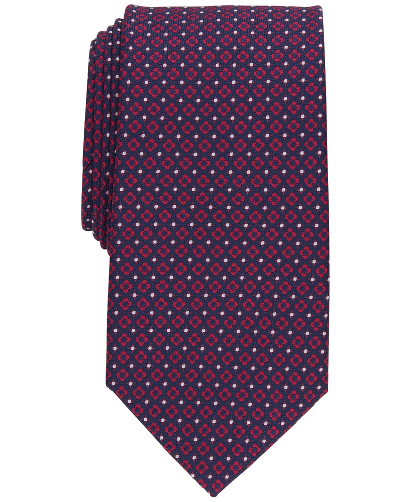 Club Room Men's Classic Floral Medallion Neat Tie, Created for Macy's