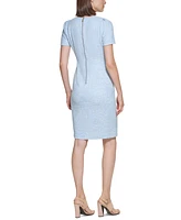 Calvin Klein Petite Tweed Sheath Crewneck Dress