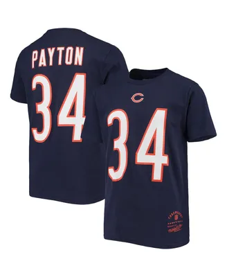 Big Boys Mitchell & Ness Walter Payton Navy Chicago Bears Retired Retro Player Name and Number T-shirt