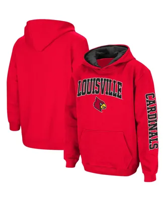 Big Boys Colosseum Red Louisville Cardinals 2-Hit Team Pullover Hoodie