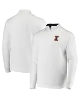 Men's Colosseum White Illinois Fighting Illini Tortugas Logo Quarter-Zip Jacket