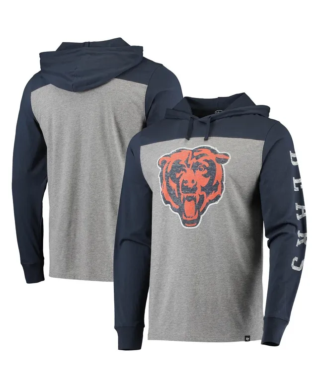 New Era Men's Orange, Navy Chicago Bears Active Block Hoodie Long Sleeve T- shirt