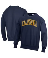 Men's Champion Navy Cal Bears Arch Reverse Weave Pullover Sweatshirt