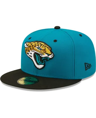 Men's New Era Teal, Black Jacksonville Jaguars Flipside 59Fifty Fitted Hat
