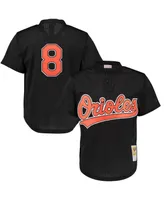 Men's Mitchell & Ness Cal Ripken Jr. Black Baltimore Orioles Cooperstown Mesh Batting Practice Jersey
