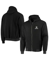 Men's Dunbrooke Black New Orleans Saints Craftsman Thermal-Lined Full-Zip Hoodie