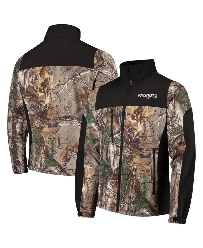 Men's Dunbrooke Realtree Camo and Black New England Patriots Circle Hunter Softshell Full-Zip Jacket