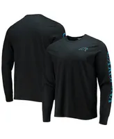 Men's '47 Black Carolina Panthers Franklin Long Sleeve T-shirt