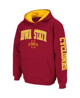 Big Boys Colosseum Cardinal Iowa State Cyclones 2-Hit Team Pullover Hoodie