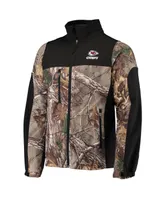 Men's Dunbrooke Realtree Camo and Black Kansas City Chiefs Circle Hunter Softshell Full-Zip Jacket