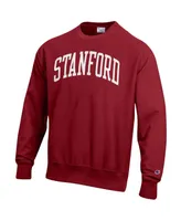 Men's Champion Cardinal Stanford Cardinal Arch Reverse Weave Pullover Sweatshirt