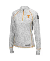 Women's Colosseum White Tennessee Volunteers Oht Military-Inspired Appreciation Officer Arctic Camo 1/4-Zip Jacket