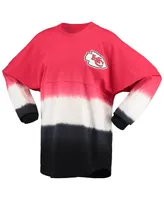 Women's Fanatics Red, White Kansas City Chiefs Ombre Long Sleeve T-shirt