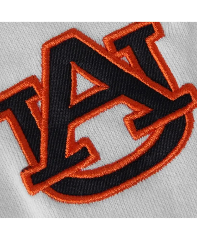 Women's Stadium Athletic White Auburn Tigers Arched Name Full-Zip Hoodie