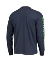 Men's '47 College Navy Seattle Seahawks Franklin Long Sleeve T-shirt