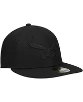 Men's New Era Black Philadelphia Eagles Historic Logo On Low Profile 59Fifty Ii Fitted Hat