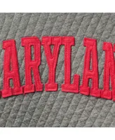 Women's Pressbox Heathered Gray Maryland Terrapins Moose Applique Quilted Pullover Sweatshirt