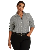 Lauren Ralph Plus-Size Easy Care Cotton Shirt