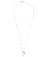 Diamond Inverted Teardrop 18" Pendant Necklace (1/4 ct. t.w.) in 10k White Gold