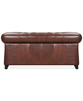 Closeout! Ciarah Chesterfield Leather Loveseat, Created for Macy's