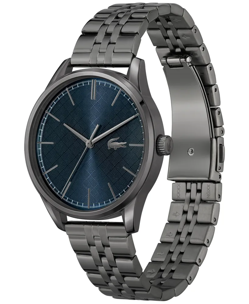 Lacoste Men's Vienna Gray-Tone Stainless Steel Bracelet Watch 42mm
