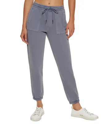 Calvin Klein Performance Women's Garment Dye Smocked Waist Joggers