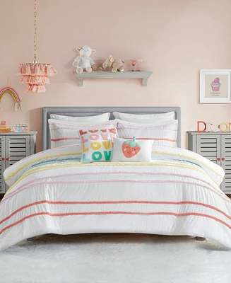 Intelligent Design Haisley Chenille Trim 4-Pc. Duvet Cover Set, Twin