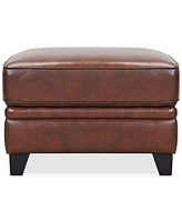 Closeout! Ciarah Leather Ottoman, Created for Macy's