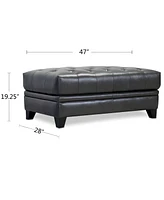 Closeout! Ciarah Leather Storage Ottoman, Created for Macy's