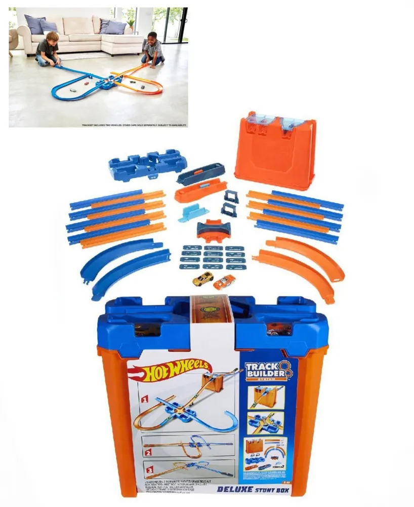 Mattel Hot Wheels Deluxe Race Track Stunt Box Play Set