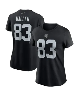 Women's Nike Darren Waller Black Las Vegas Raiders Name and Number T-shirt