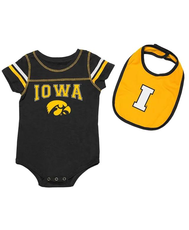 Outerstuff Girls Newborn and Infant Black, Gold Iowa Hawkeyes Too