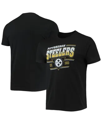 Men's Black Pittsburgh Steelers Throwback T-shirt