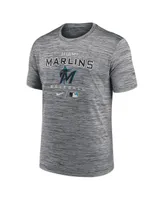 Men's Nike Anthracite Miami Marlins Authentic Collection Velocity Practice Space-Dye Performance T-shirt