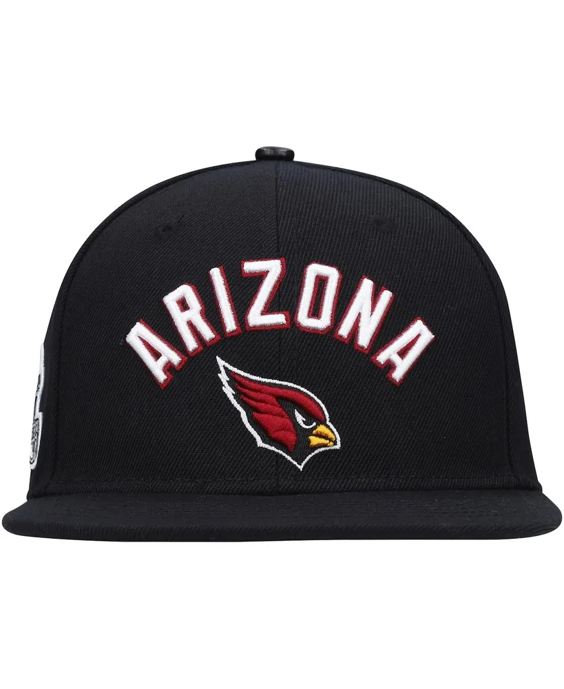 Men's Pro Standard Black Arizona Cardinals Stacked Snapback Hat