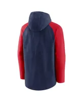 Men's Nike Navy and Red Atlanta Braves Authentic Collection Full-Zip Hoodie Performance Jacket