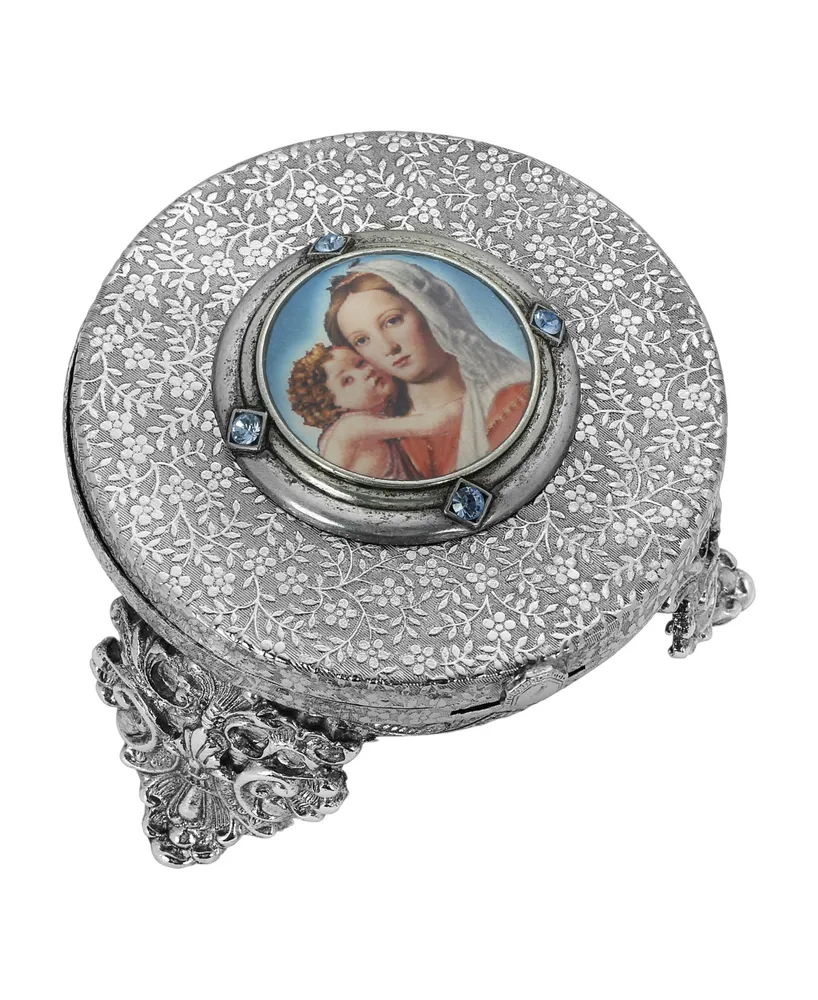 Symbols of Faith Women's Nickel Decal Rosary Locket Box