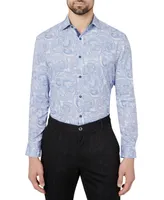 Men's Slim-Fit Non-Iron Performance Stretch Cooling Dress Shirt