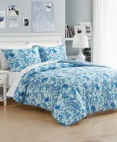 Poppy & Fritz Brooke Cotton Reversible 3 Piece Comforter Set, King