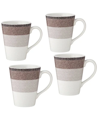 Noritake Colorscapes Canyon Layers 4 Piece Mug Set, 12 oz