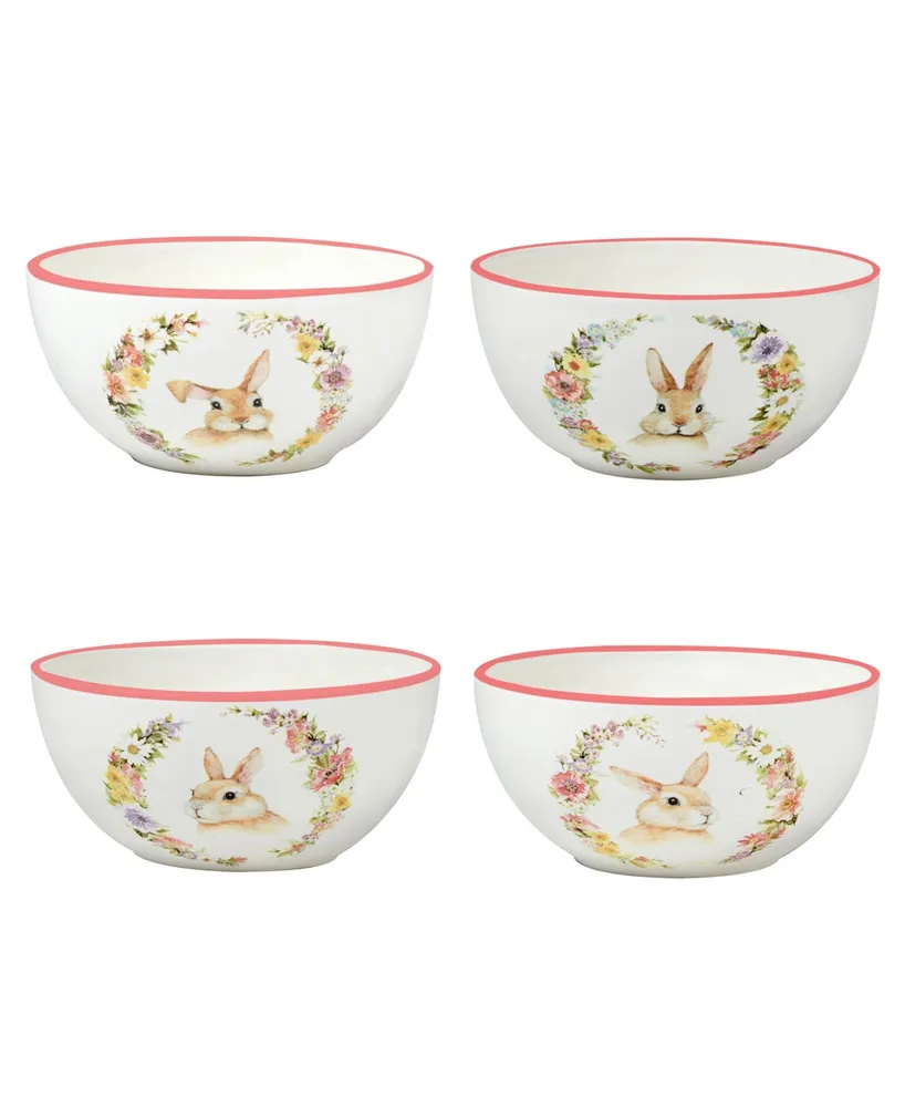 Certified International Easter Garden 6" Assorted Ice Cream Bowls, Set of 4