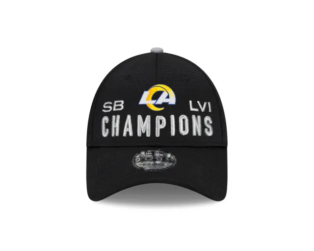 Men's New Era Black Los Angeles Rams Super Bowl LVI Champions Parade 9FORTY Snapback Adjustable Hat