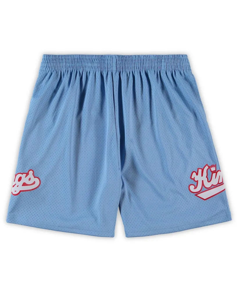 Men's Mitchell & Ness Light Blue Sacramento Kings Big and Tall Hardwood Classics Team Swingman Shorts