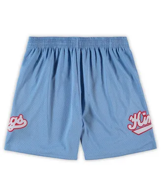 Men's Mitchell & Ness Light Blue Sacramento Kings Big and Tall Hardwood Classics Team Swingman Shorts