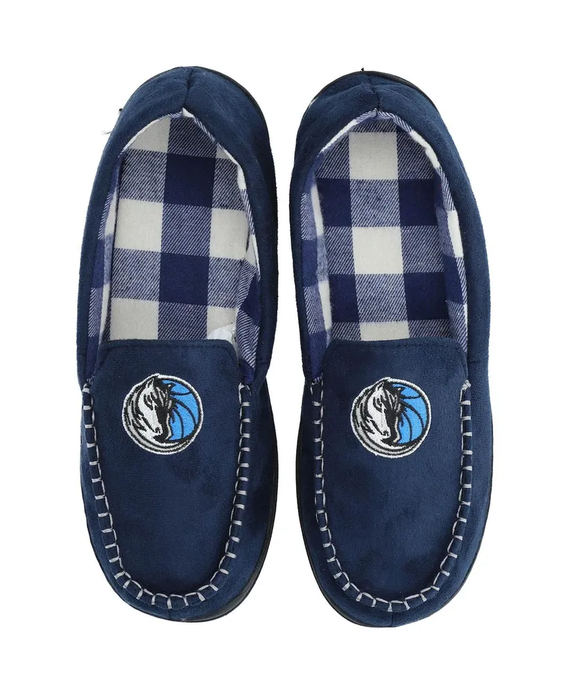 Men's Foco Dallas Mavericks Team Logo Flannel Moccasin Slippers