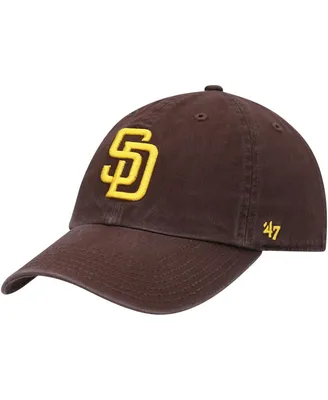 Big Boys and Girls '47 Brand Brown San Diego Padres Team Logo Clean Up Adjustable Hat