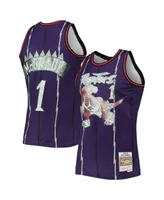 Men's Mitchell & Ness Tracy McGrady Purple Toronto Raptors 1998-99 Hardwood Classics 75th Anniversary Diamond Swingman Jersey