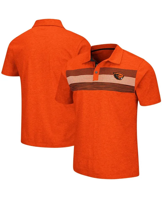 Men's Columbia Black Oregon State Beavers Tech Trail Omni-Shade Polo